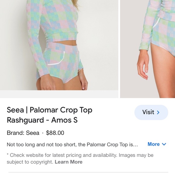 Seea palomar swim rasshguard top and bottom size small - Picture 5 of 9